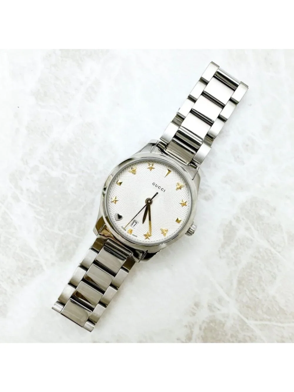 Gucci G-Timeless 126.5 Watch Quartz Stainless Steel